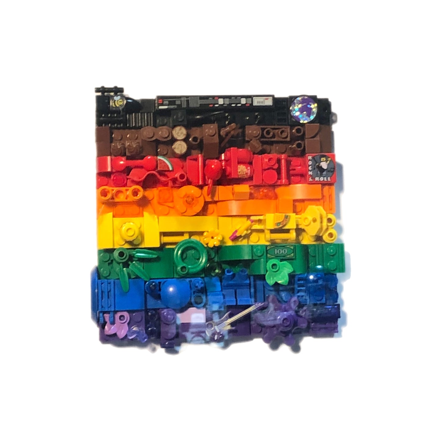 Collage Art- BIPOC Rainbow Pride Flag