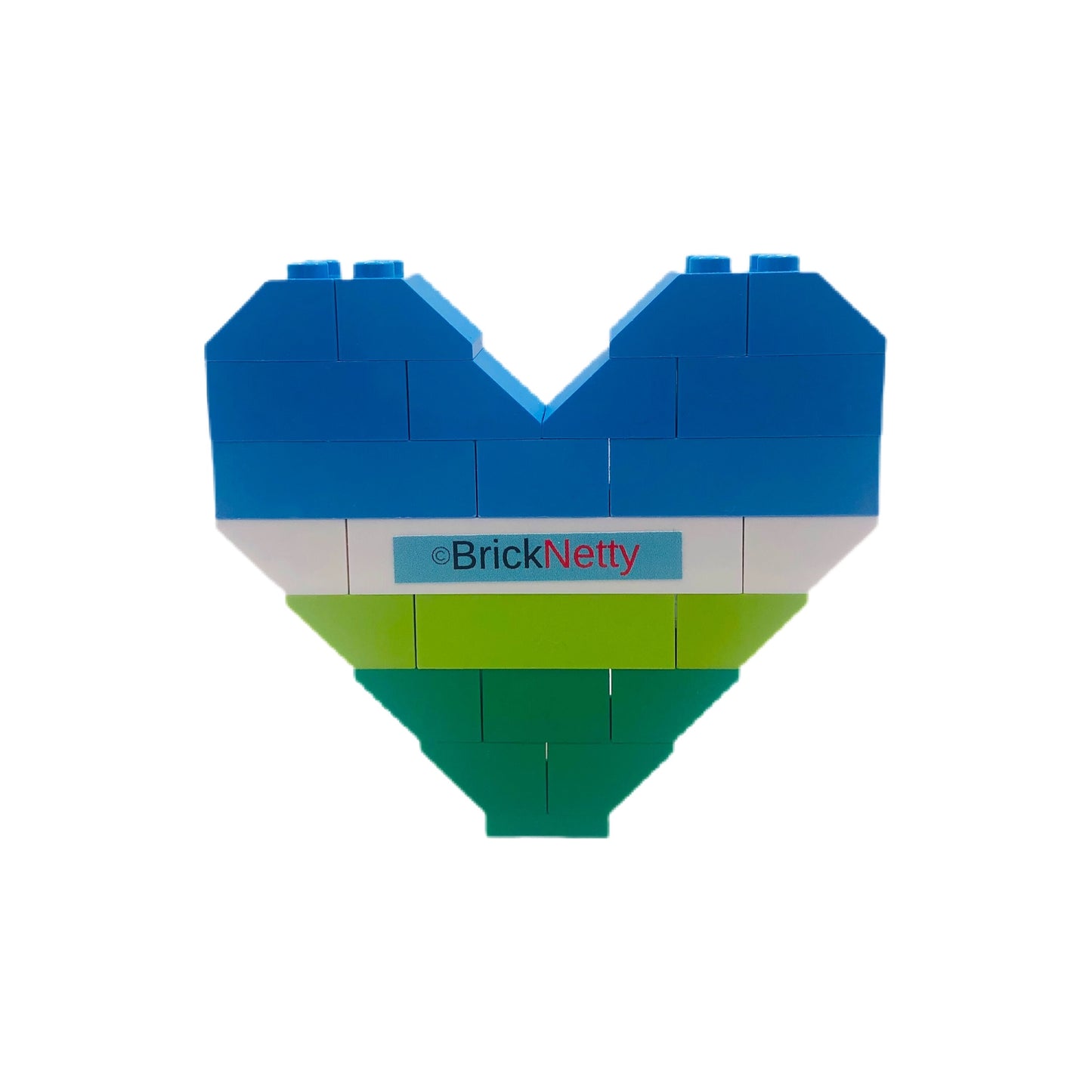 BrickNetty Pride Heart - Gay Male Pride Flag