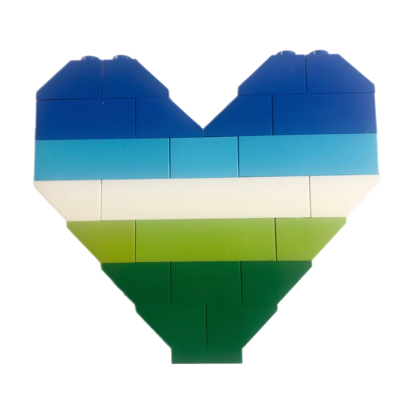 BrickNetty Pride Heart - Gay Male Pride Flag