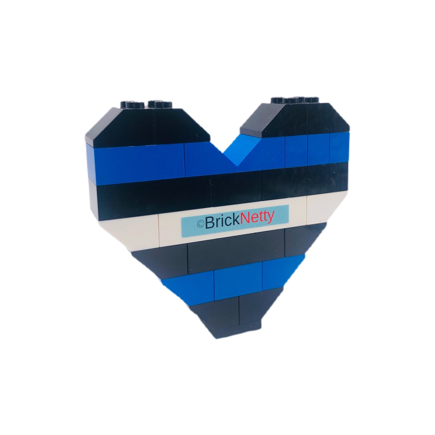 BrickNetty Pride Heart - Leather & Kink Pride Flag