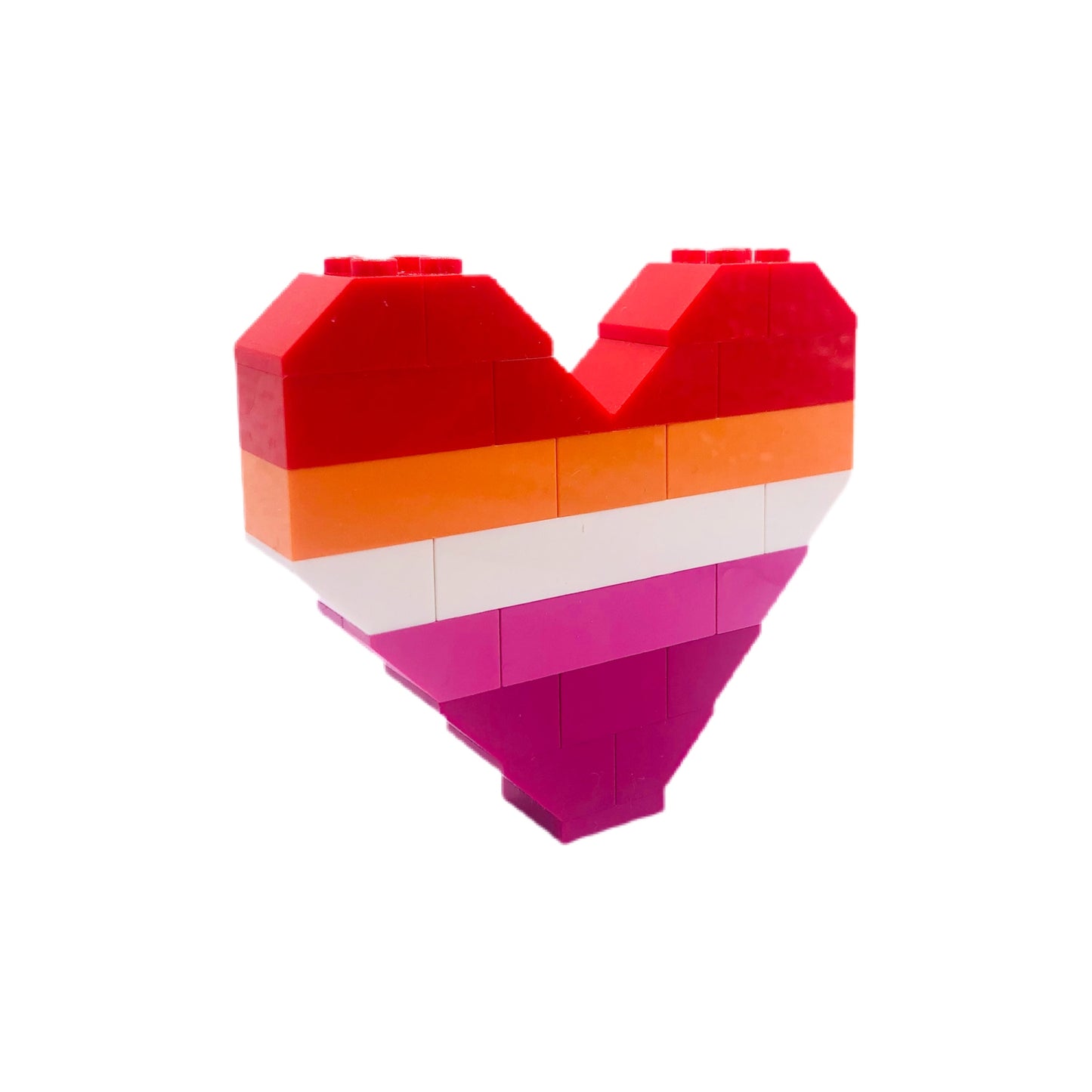 BrickNetty Pride Heart - Lesbian Pride Flag