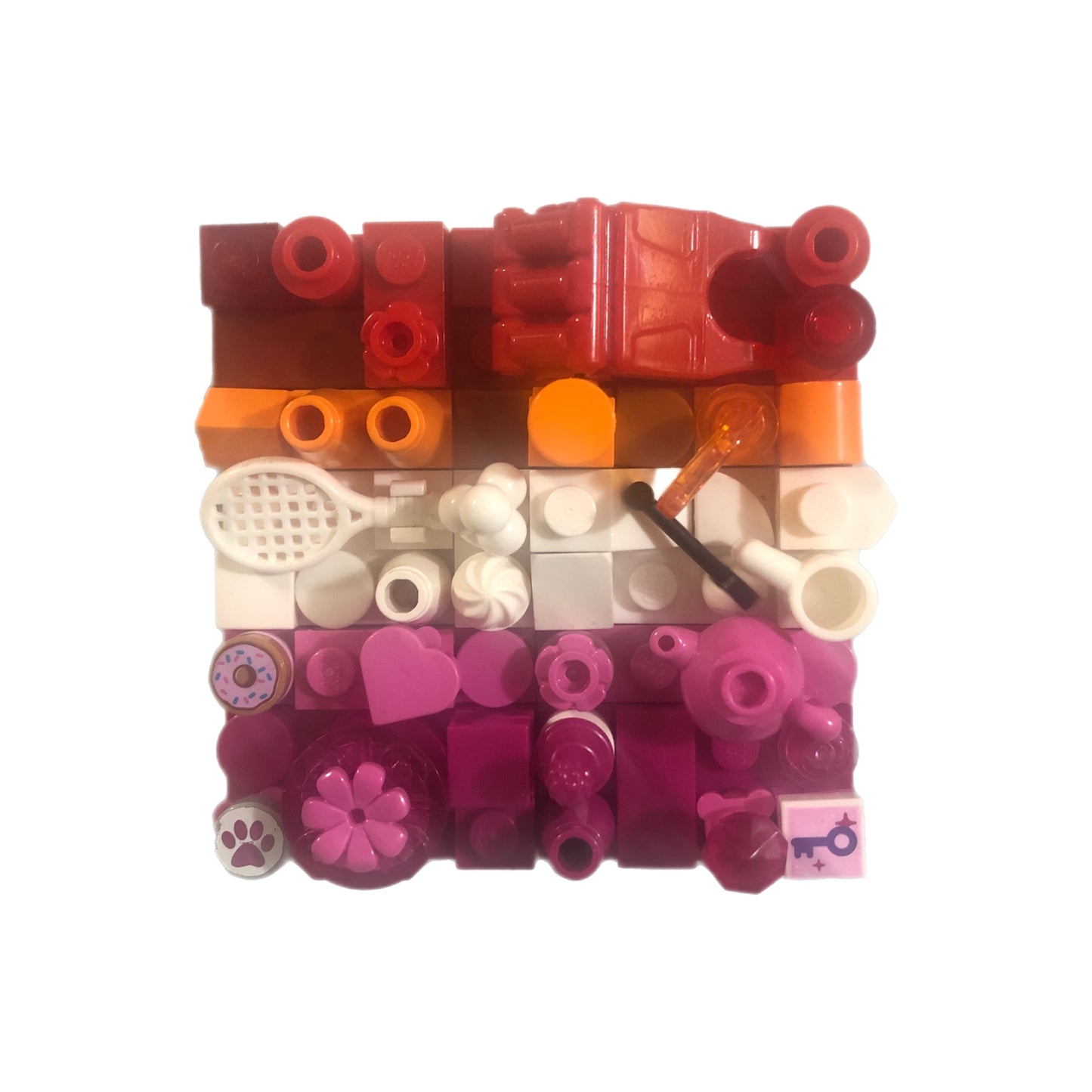 Collage Art- Lesbian Pride Flag