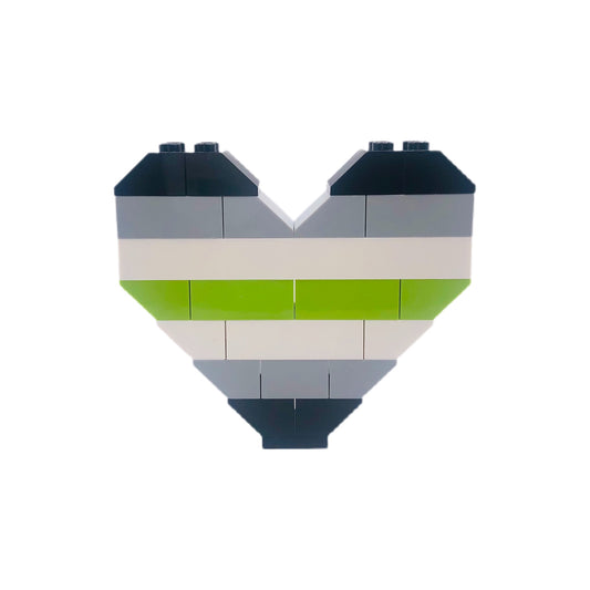 BrickNetty Pride Heart - Agender Pride Flag