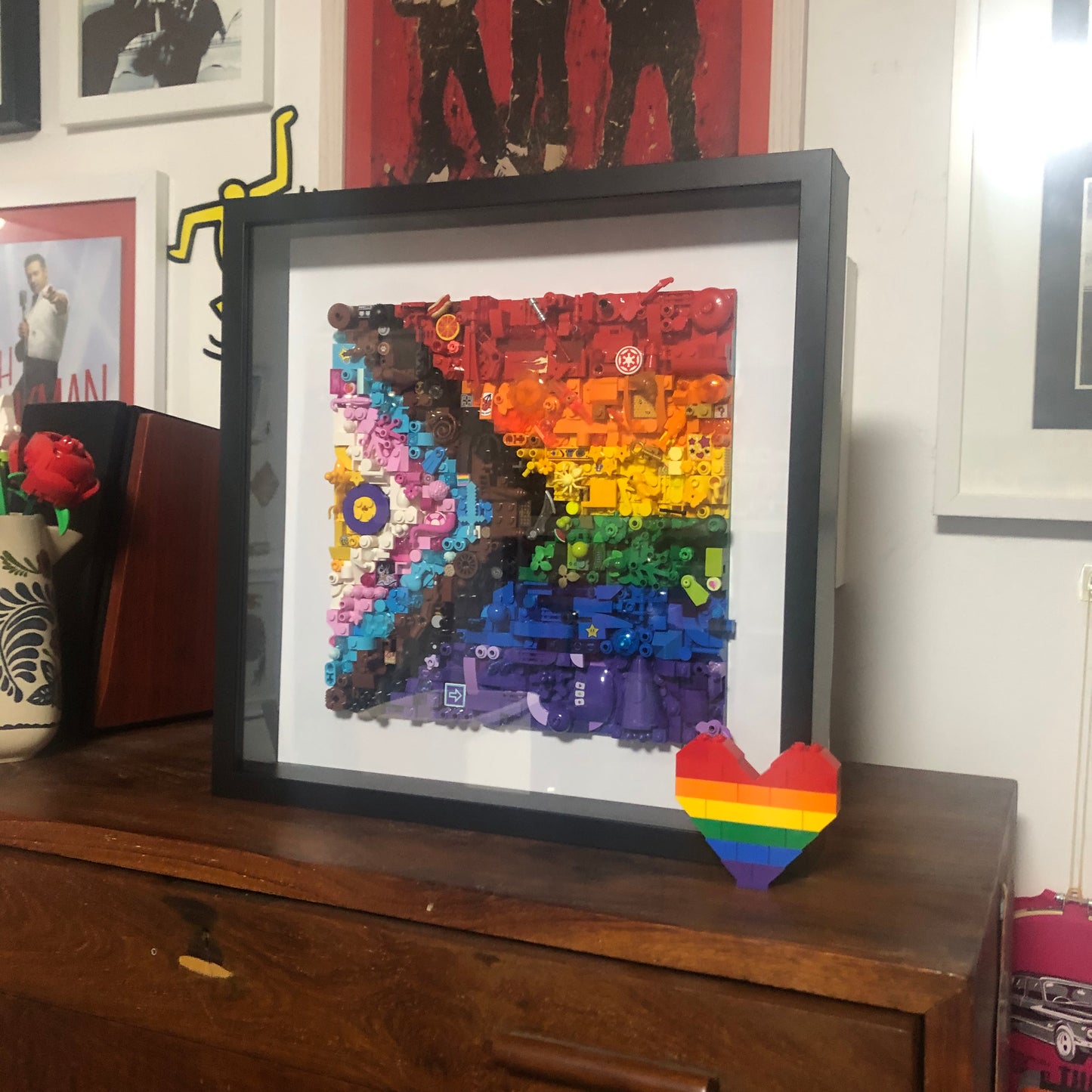 Collage Art- Inclusive Pride Flag
