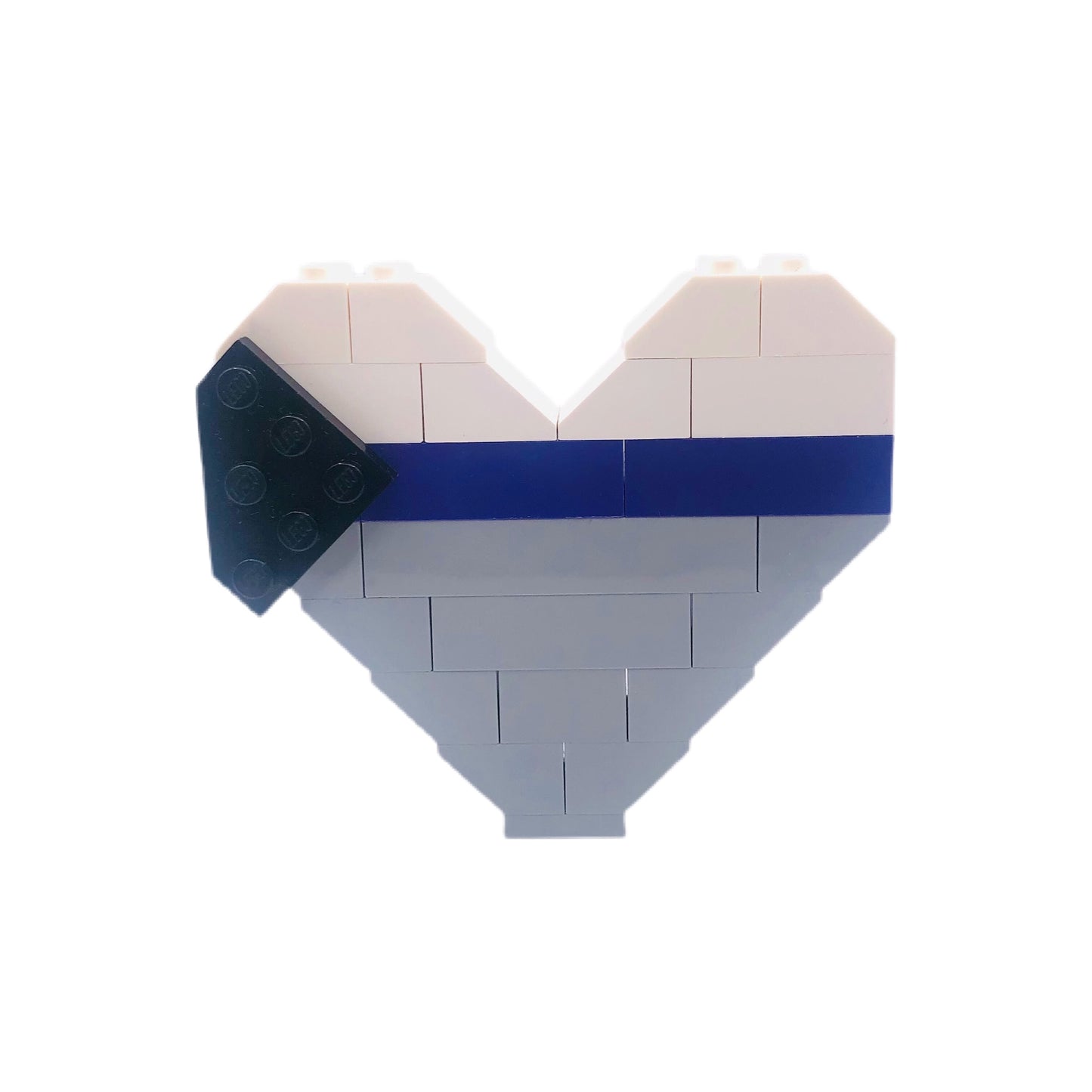 BrickNetty Pride Heart - Demisexual Pride Flag