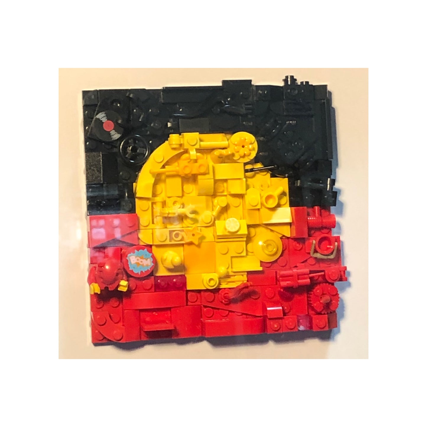 Collage Art- Aboriginal Flag