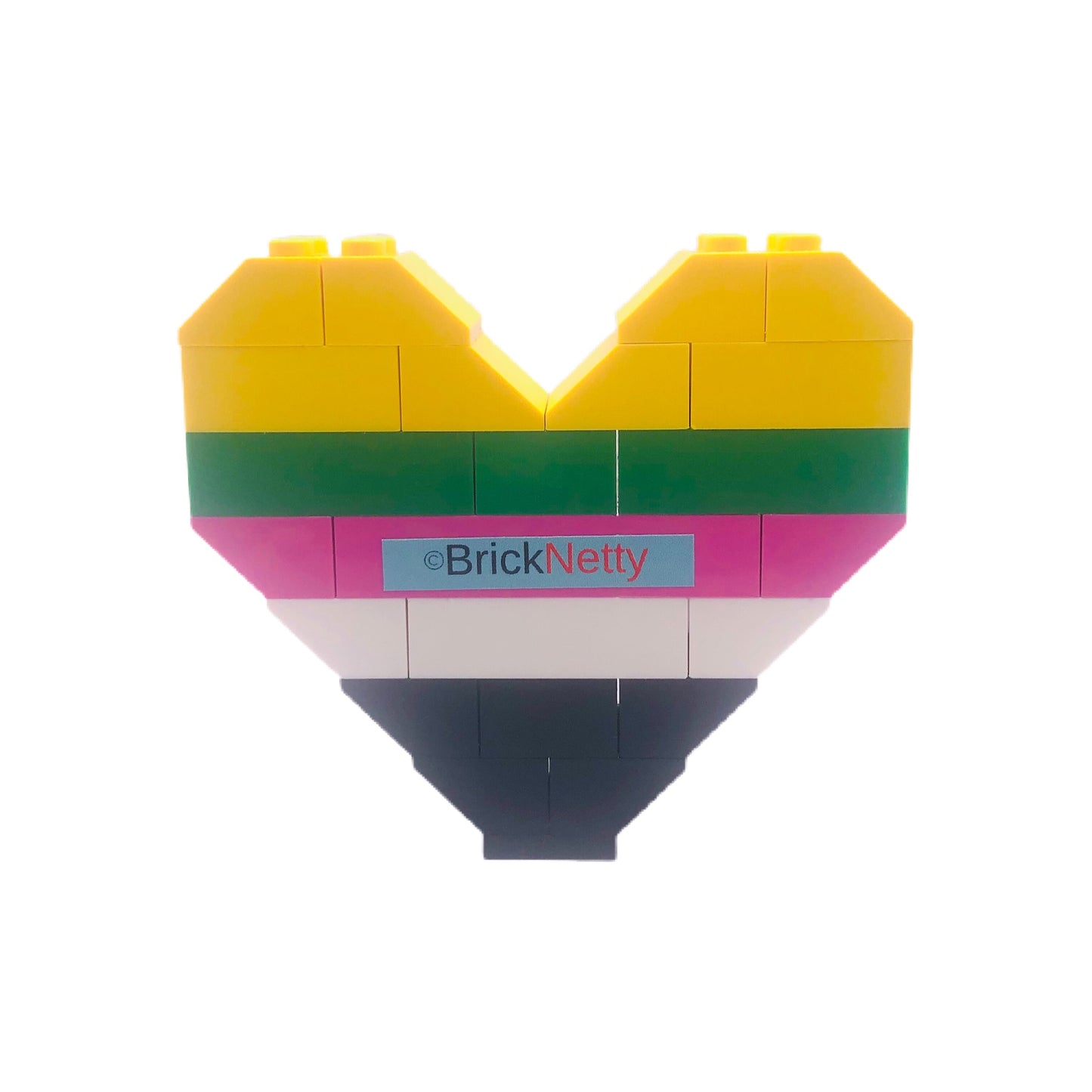 BrickNetty Pride Heart - Ceterosexual Pride Flag
