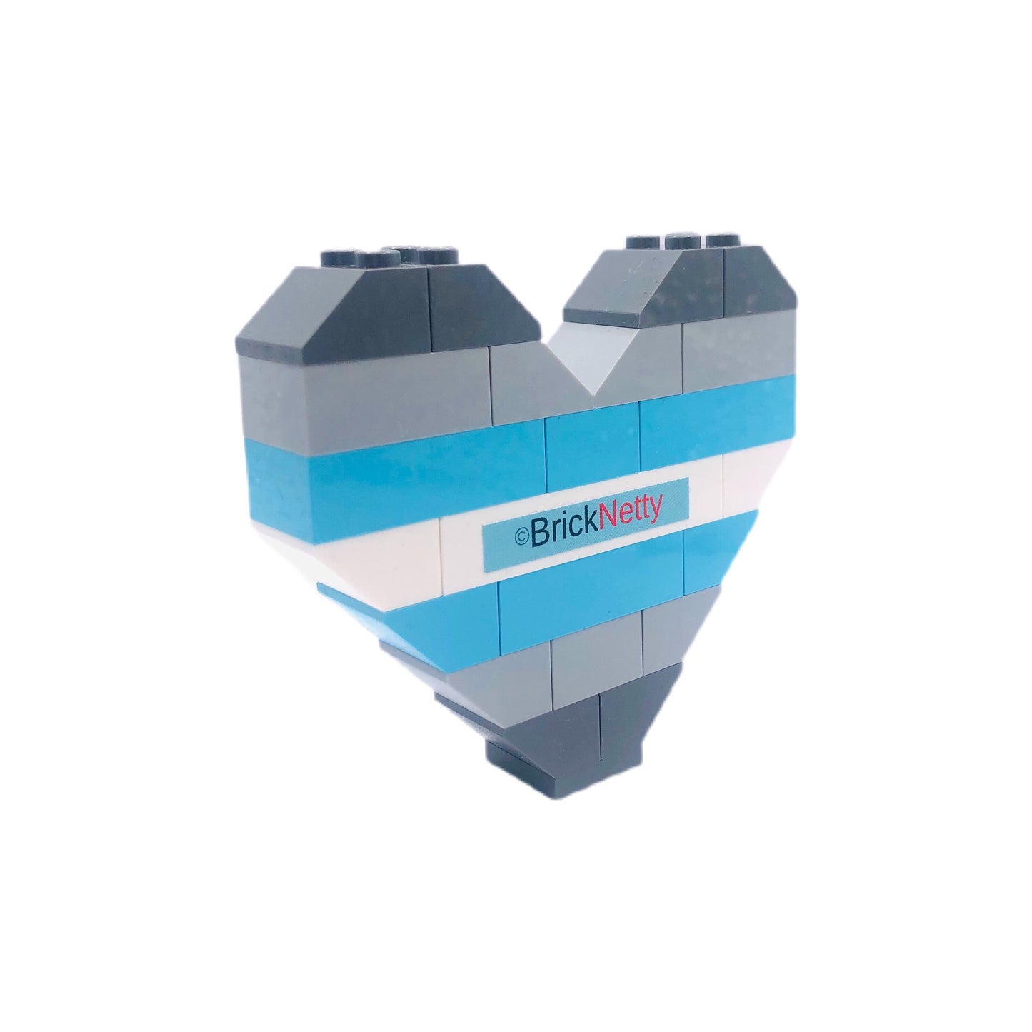 BrickNetty Pride Heart - Demiboy Pride Flag