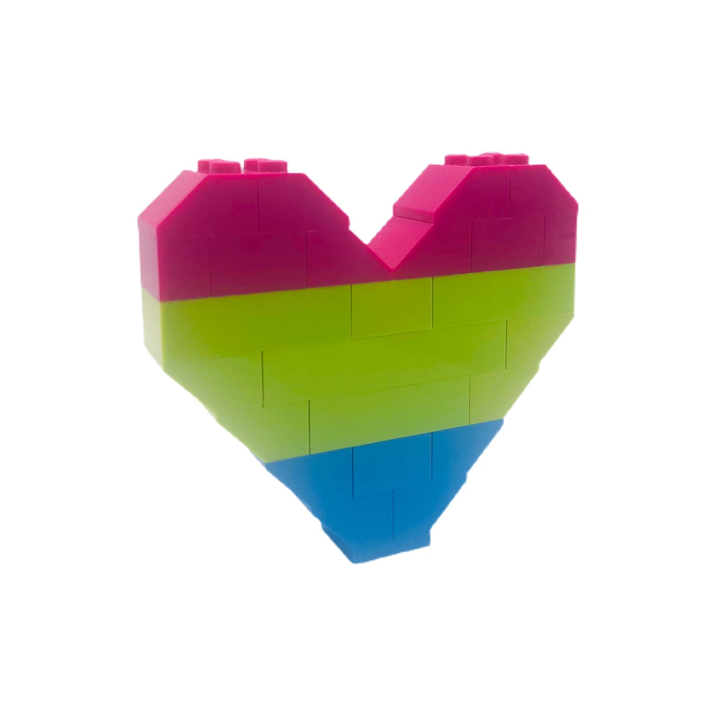 BrickNetty Pride Heart - Polysexual Pride Flag