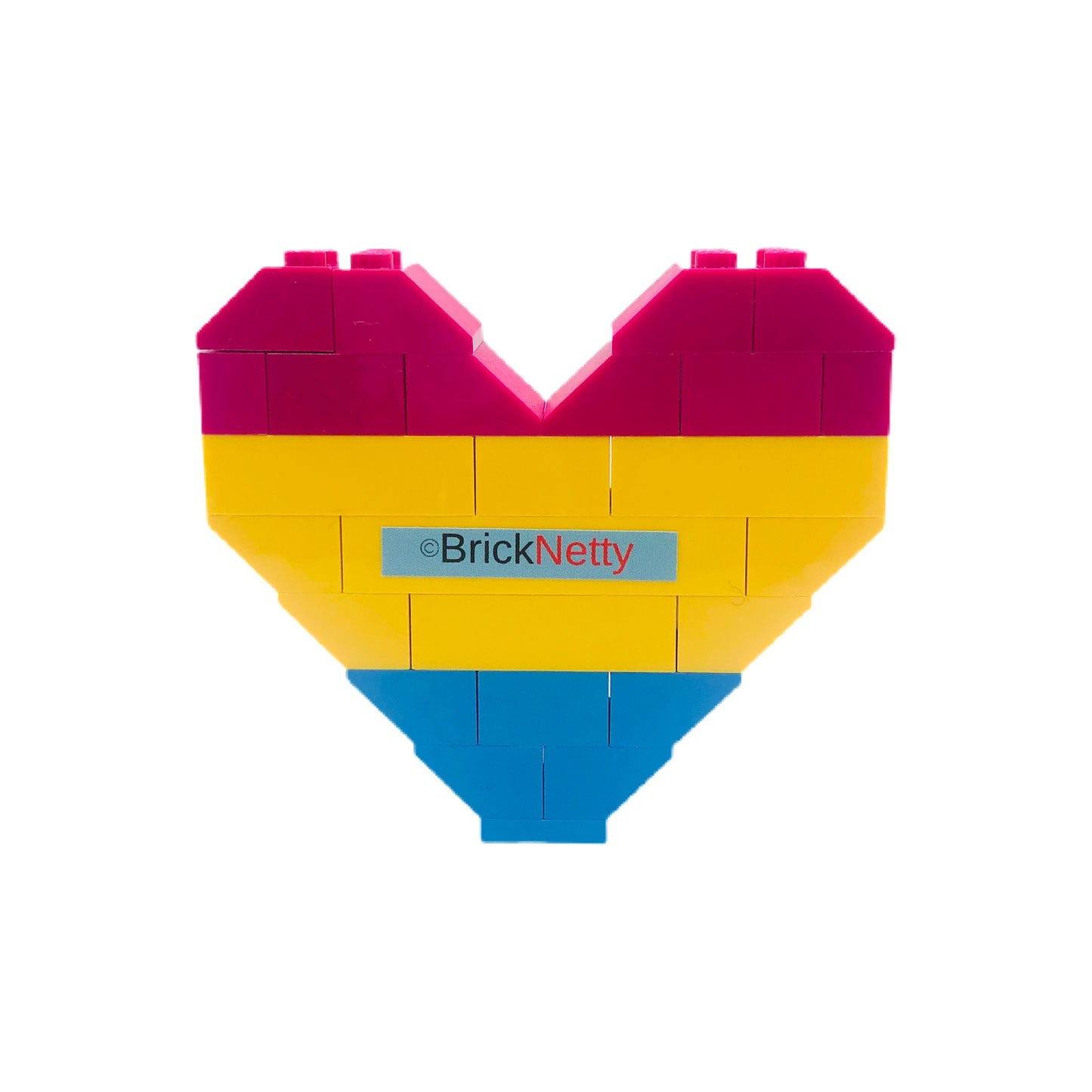 BrickNetty Pride Heart - Pansexual Pride Flag
