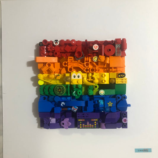 Collage Art- Rainbow Pride Flag