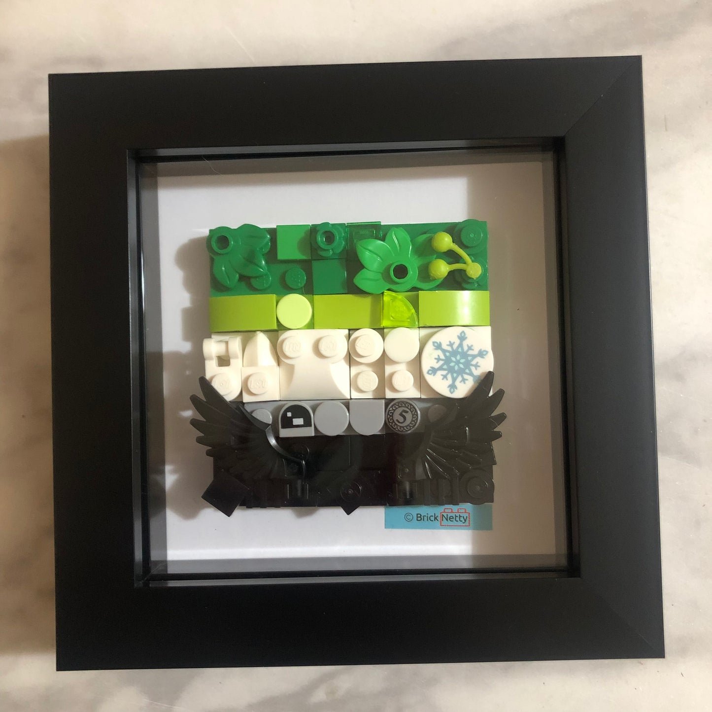 Collage Art- Aromantic Pride Flag