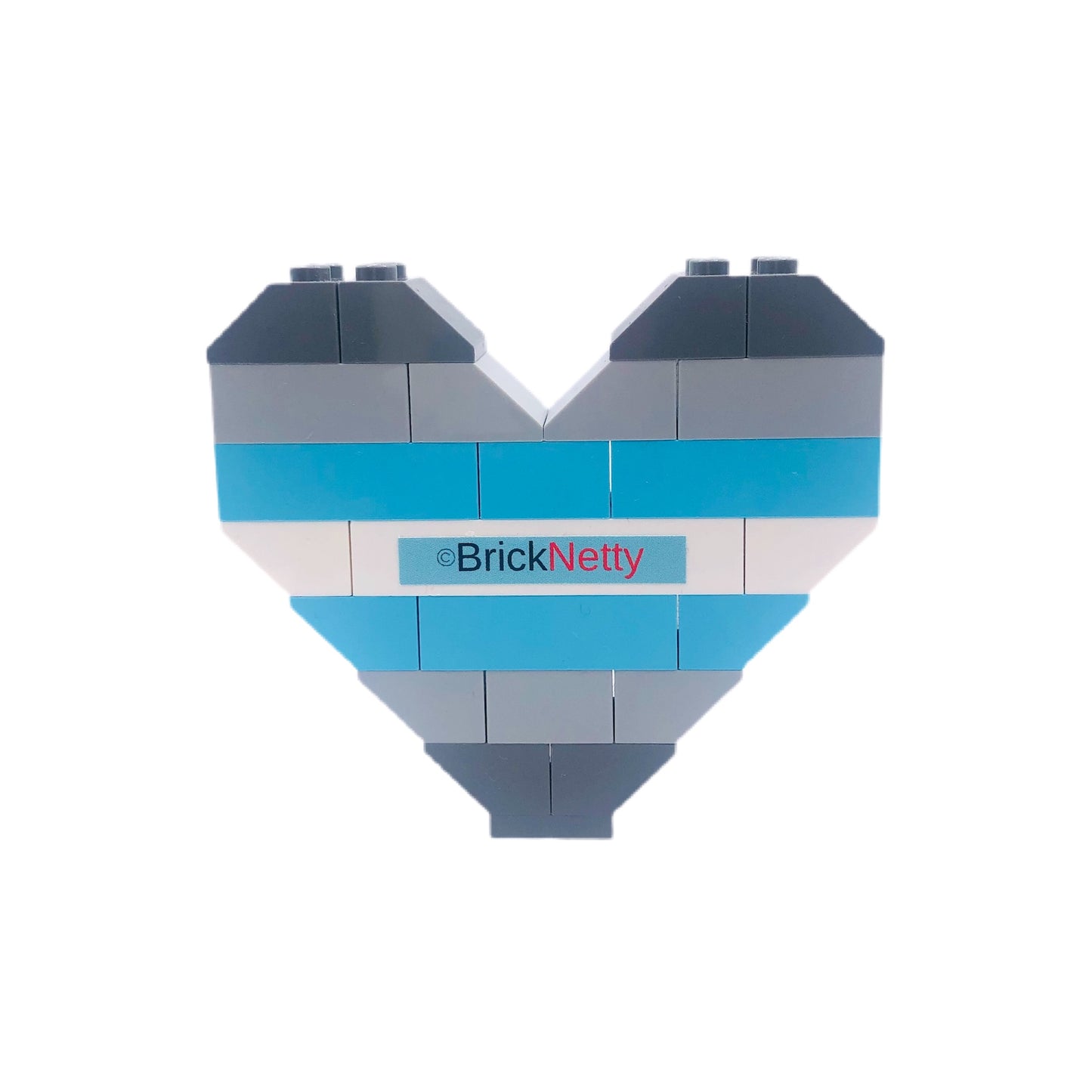 BrickNetty Pride Heart - Demiboy Pride Flag