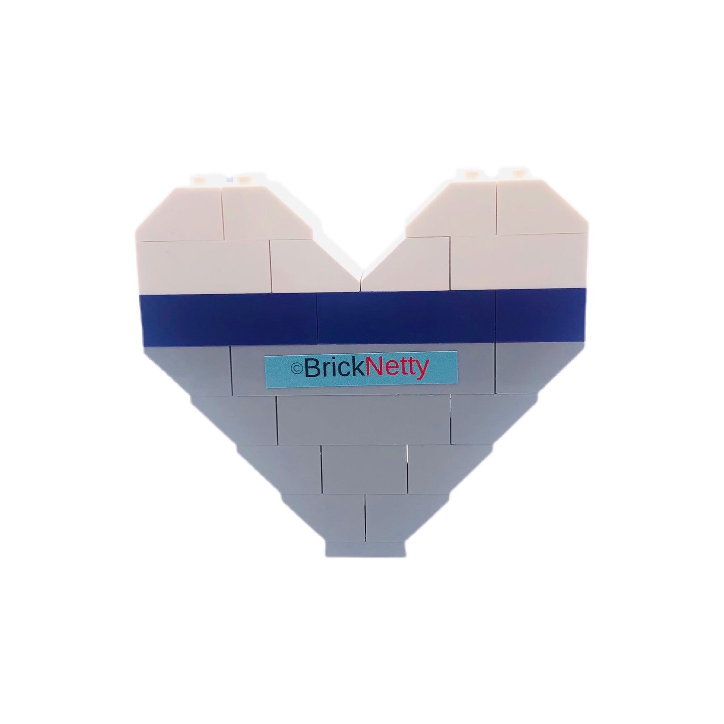 BrickNetty Pride Heart - Demisexual Pride Flag