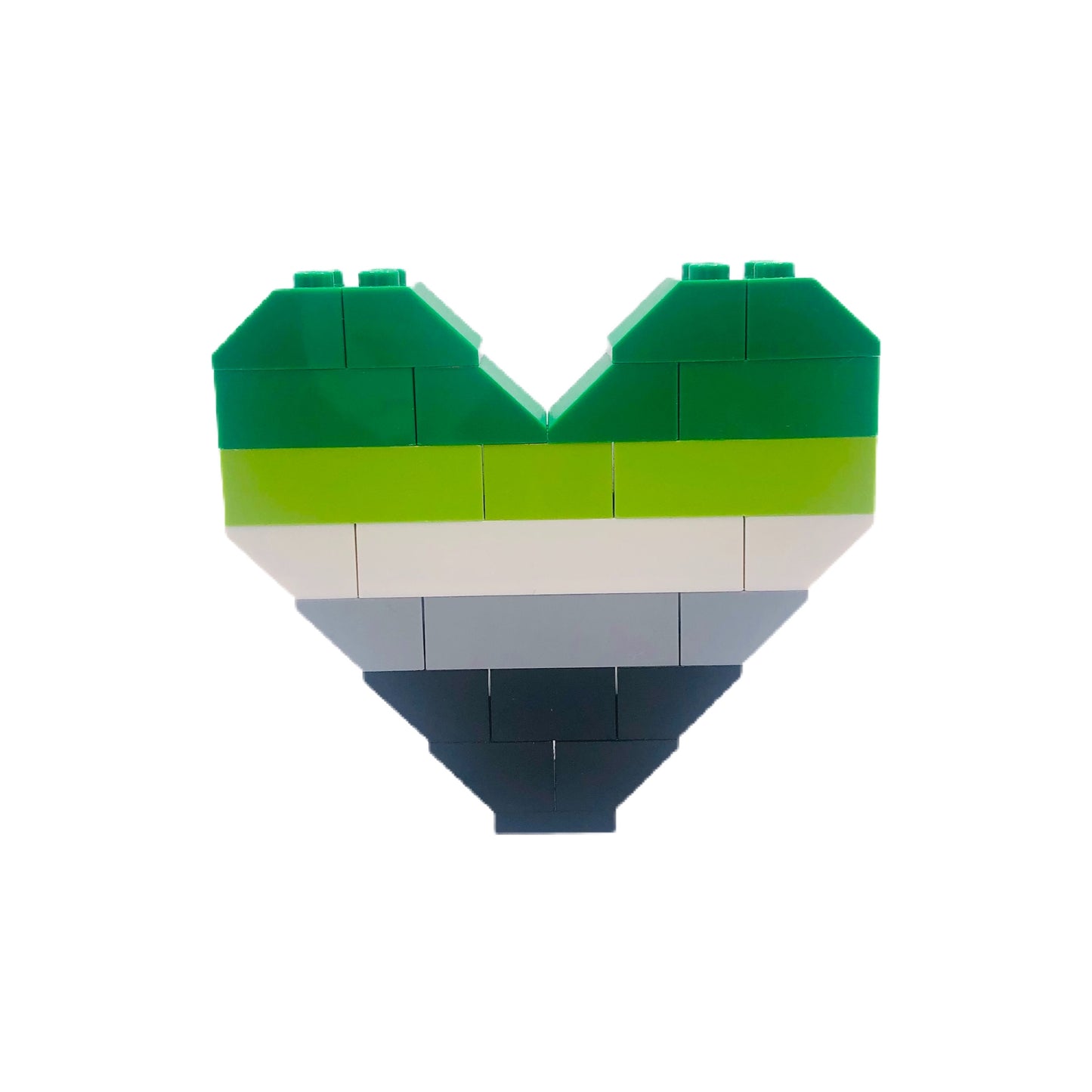 BrickNetty Pride Heart - Aromantic Pride Flag