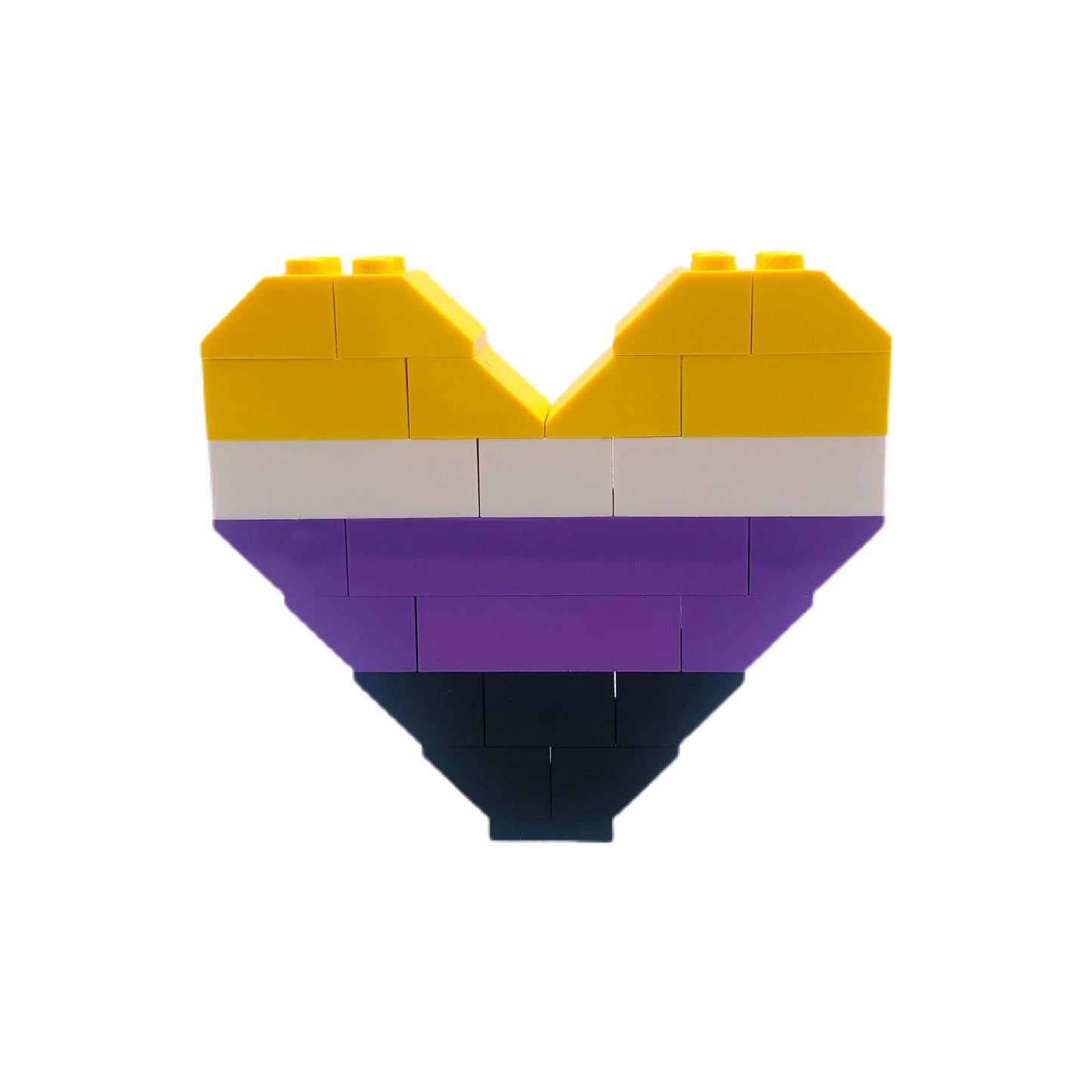 BrickNetty Pride Heart - Non-Binary Pride Flag