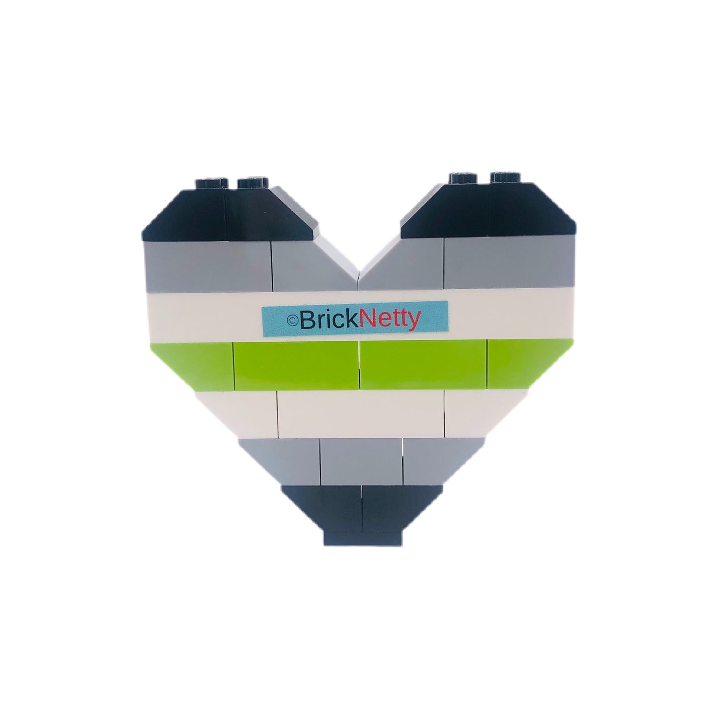 BrickNetty Pride Heart - Agender Pride Flag