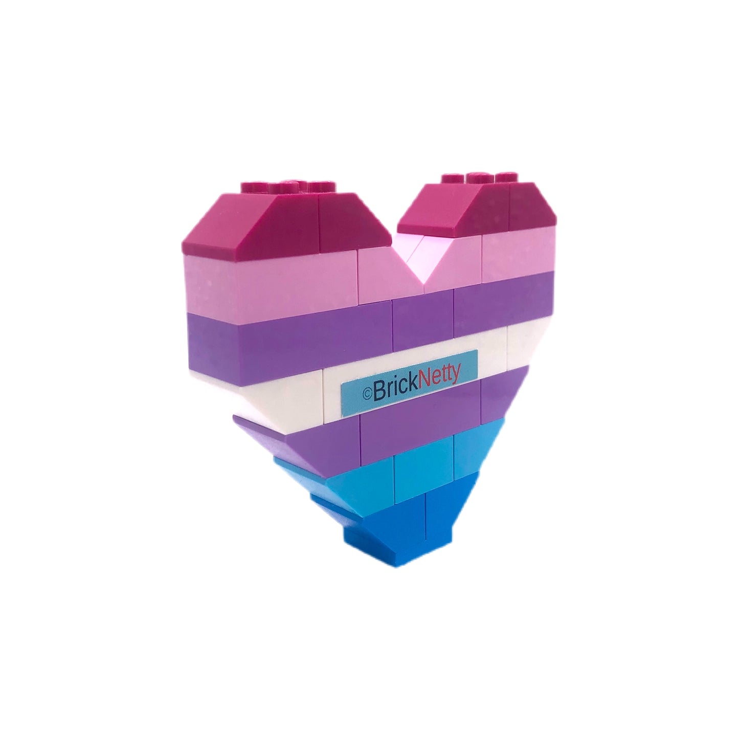 BrickNetty Pride Heart - Bigender Pride Flag