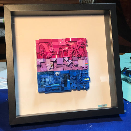 Collage Art- Bi Pride Flag
