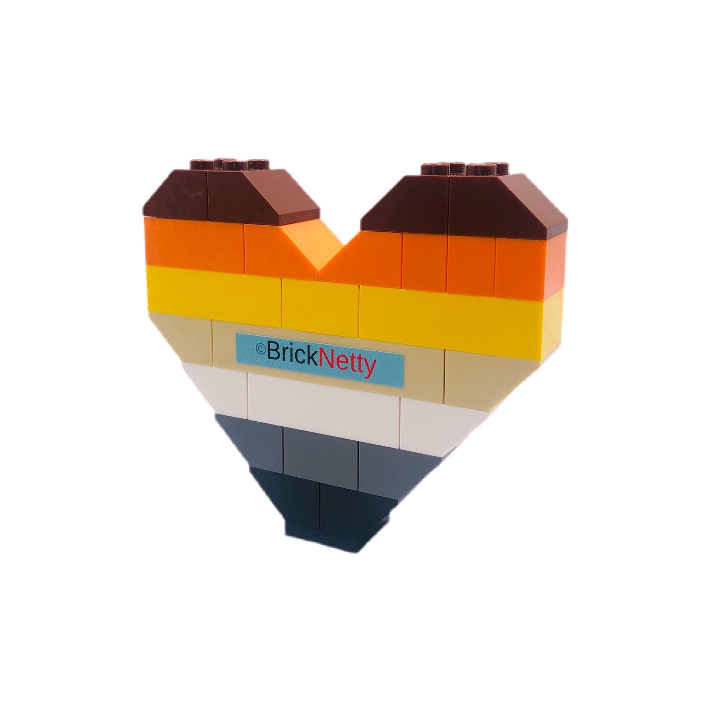 BrickNetty Pride Heart - Bear Pride Flag
