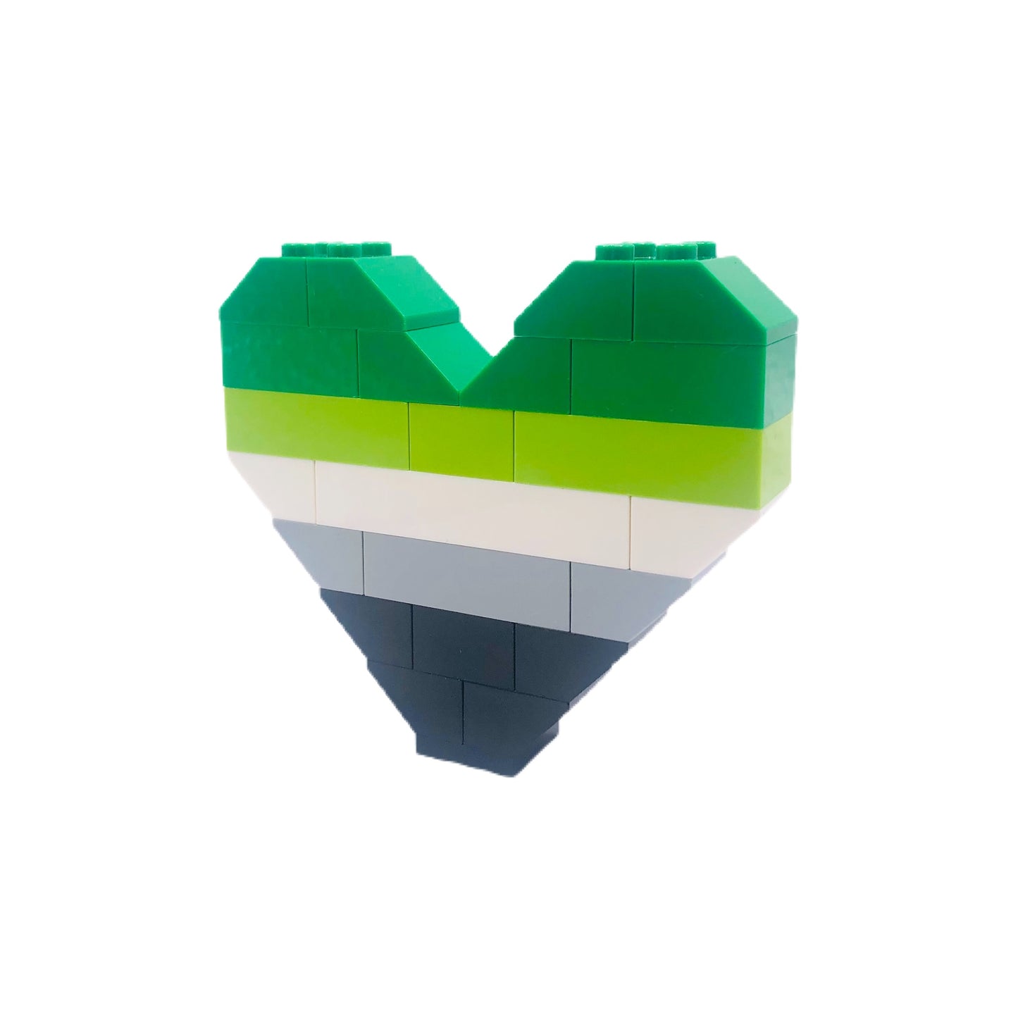 BrickNetty Pride Heart - Aromantic Pride Flag