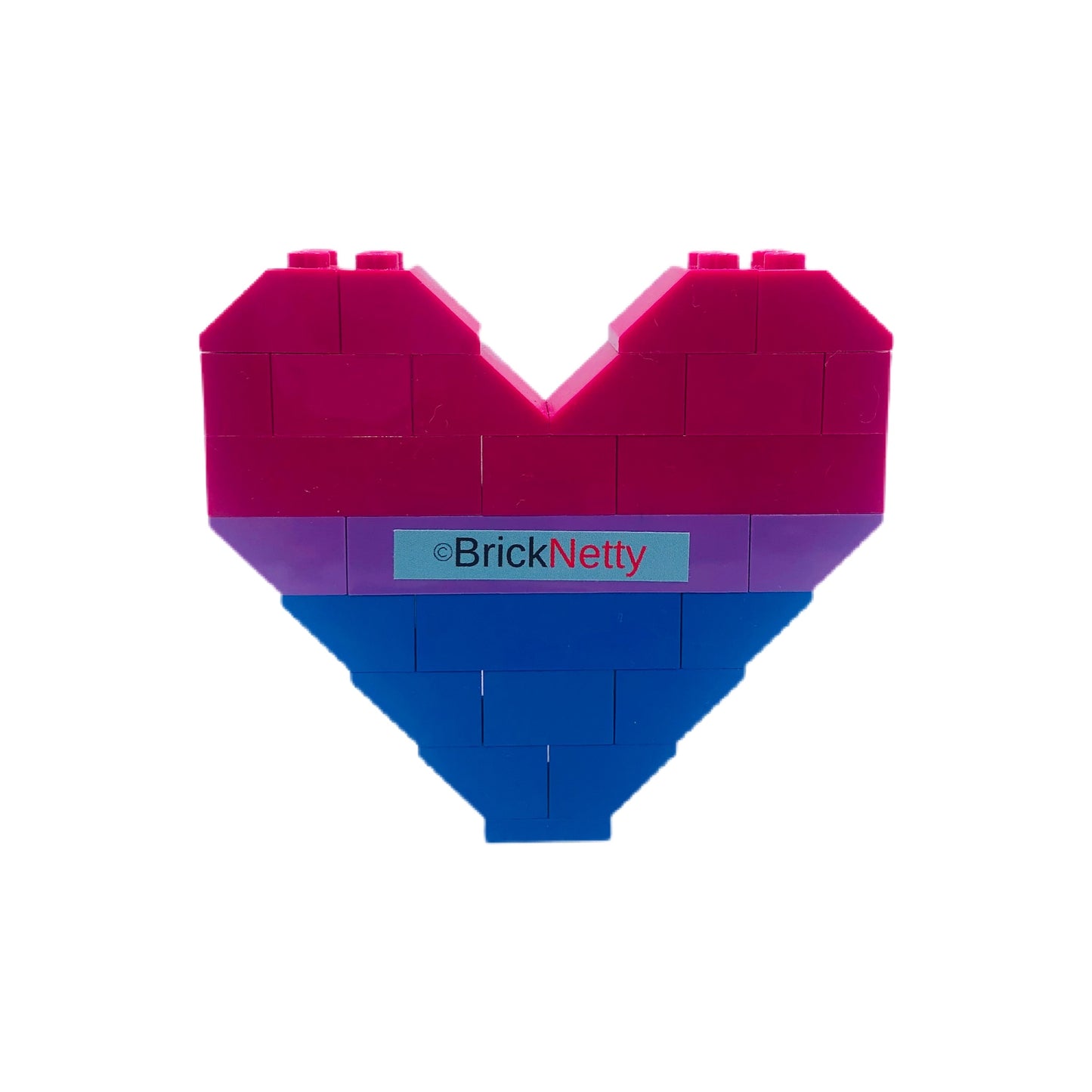 BrickNetty Pride Heart - Bisexual Pride Flag